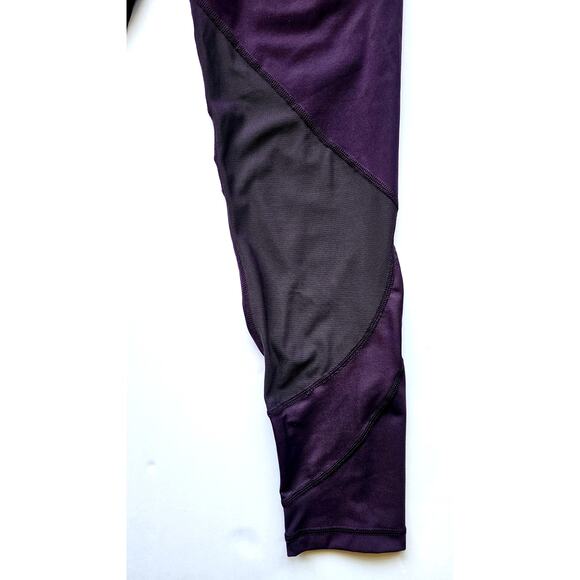 SWEATY BETTY The Power 7/8 Leggings plum purple mesh zip pocket Sz XS - Picture 9 of 10